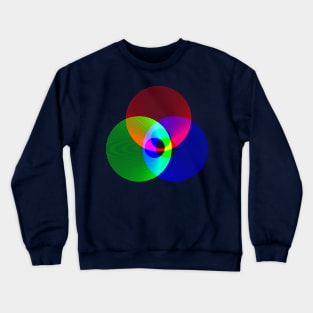 Red Green Blue Light Color Model with Repeat Lines Crewneck Sweatshirt